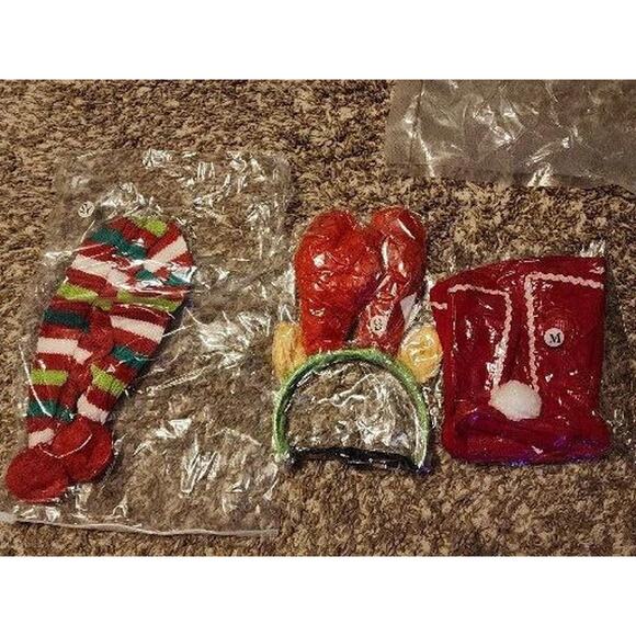 NEW Frienda Christmas Holiday Pet Clothes Set - Medium (M) - Puppy/Cat - Picture 1 of 5